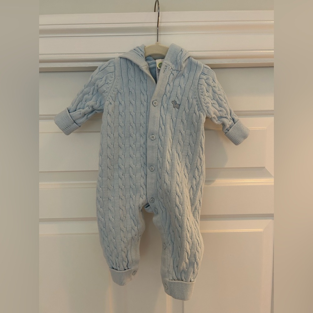 Little me cableknit onesie